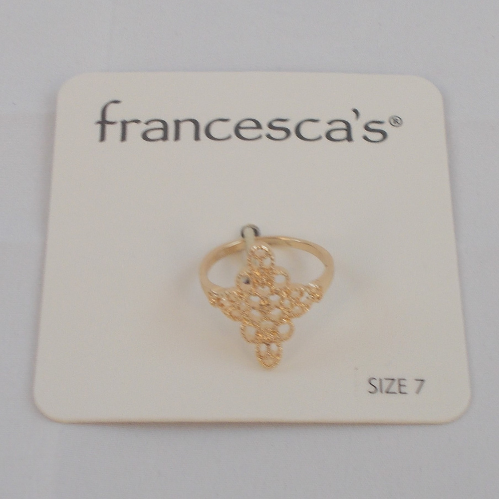 Francesca's Filigree Gold Ring Size 7